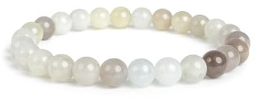 Vera Mentis Bracelet en Pierre de Lune Naturelle – Perles 8 MM – Bijou Unisexe Mystique & Élégant – Protection, Intuition & Équilibre Émotionnel – Idée Cadeau Raffinée Femme & Homme