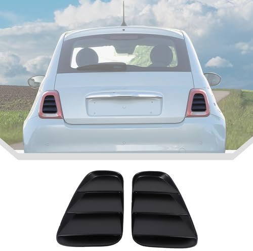 DIYUCAR Pannello decorativo per fanale posteriore dell'auto, compatibile con Fiat 500 2016-2025 ABS (nero opaco)