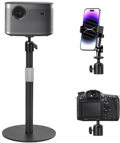 AKOZLIN Projector Stand Tabletop Adjustable Height 20-40cm 360 Degree Rotation Desktop Projector Mount,6kg Load Capacity,Compatible with Projector Camera