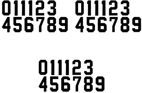 36Pcs Iron On Numbers for Jersey,Heat Transfer Numbers Big 0-9 Transfer Number White Heat Press for Sports Football Basketball Baseball Uniform Clothing 8 Inch (Black)