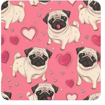 Weiche magnetische Kühlschrankmagnete mit Mops-Aufdruck, Dekoration für Zuhause, Büro und als Geschenk