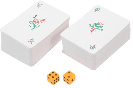 HONITANO Mahjong-Spielkarten Chinesischer Stil Papier Karten Für Zuhause Party Reisen Camping Handlich Leicht
