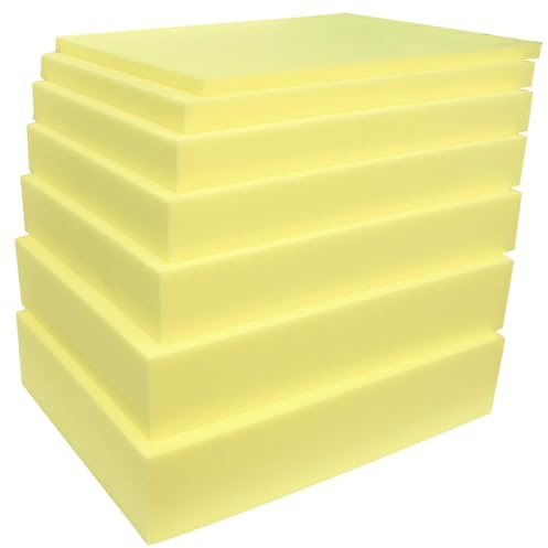 Yuly Schaumstoff für Sitzkissen, Schaumstoffmatte, Ersatz-Schaumstoff für Sitzpolster, DIY Projekte, Paletten, Matratzen, Benutzerdefinierte Größen, Zuschnitt, 1 Stück (80x40x5cm)
