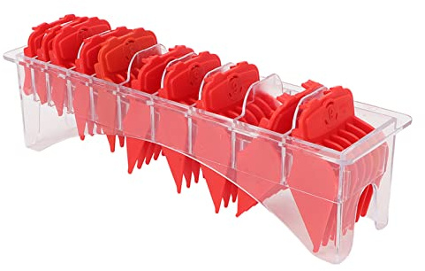 Haarschneider-Führungskamm Roter Haarschneider-Schnittführungsaufsatz mit Aufbewahrungsbox