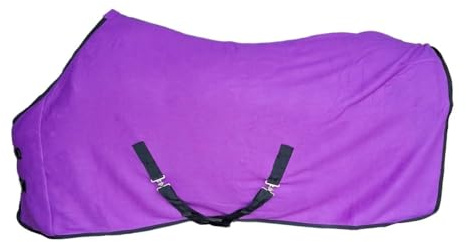 Abschwitzdecke Fleecedecke Duval mit Bauchgurt Lila (115)