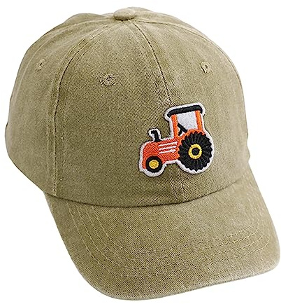 Kinder Basecap Jungen Traktor Bagger Feuerwehrauto Stickerei Caps Sommer Weiche Baumwolle Baseballkappe Kleinkinder Outdoor Schirmmütze Einstellbare 2-6 Jahre 52-54CM Anti-UV