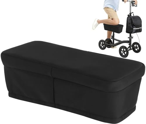 Foam Filled Knee Scooter Pad Cover, 13.4 X 7.1 X 4.7 In, Breathable Polyester, Anti-Slip, Provides Knee Cushioning, For Knee Walkers