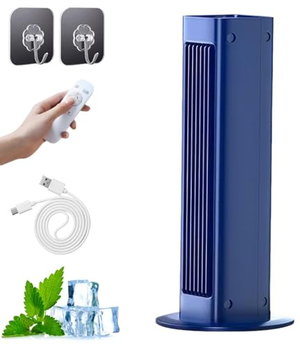 BreezaMax Air Conditioner, Breezamax Portable Ac, Breeza Max Tragbare Klimaanlage Kühlventilator Leise, Mobile Klimageräte Kühlventilator ohne Bohren mit 3 Geschwindigkeitsstufen (Blau)