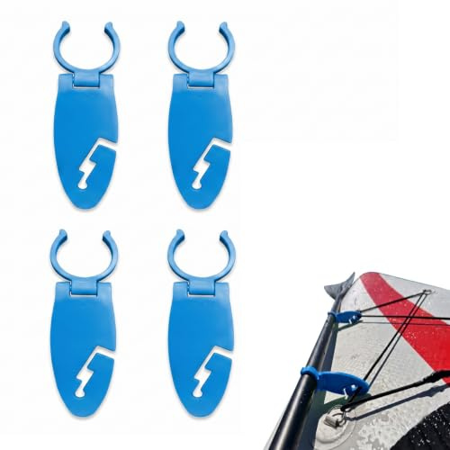 KERYBW 4 PCS Supports de Pagaie en ABS - Pince de Pagaie 11.5x3.3 cm pour Accessoires Planche à Pagaie Sup, Kayak et Canoë - Fixation Sécurisée sans Perçage