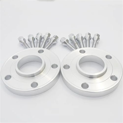 2PC 10mm Auto Nabe Spurverbreiterungen Für E39 5 Serie 525i 528i 530i 540i M5 1999-2003(Silber)