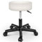 TRESKO Rollhocker höhenverstellbar Beige | Drehhocker 10 cm Dicke Polsterung | Arbeitshocker 360° drehbar | Hocker