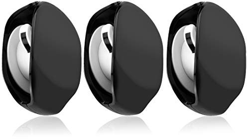Geekria In-Ear Headset Smart Storage Box, Earphone Bobbin Winder Wrap, Headphone Cable Storage Organizer, Earbuds Holder Case, Wire Keeper, Cord Tangle-Free Portable Manager (3PCS / Black)