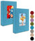 Fotoalbum Klein 10x15 – Klare Seiten, Leinen Cover mit Frontfenster, 2 Pack, Jedes Kleine Album fasst 52 Fotos, Kleines Brag Book Fotoalbum für 10x15 Bilder, Blau Stoff