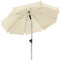 LIFERUN 2 X 2M Parasol, Market Umbrella, Round Garden Umbrella, 8 Steel Braces, Base Not Included, Patio Umbrella, Sun Protection UV 50+ for Garden, Balcony and Patio, Beige