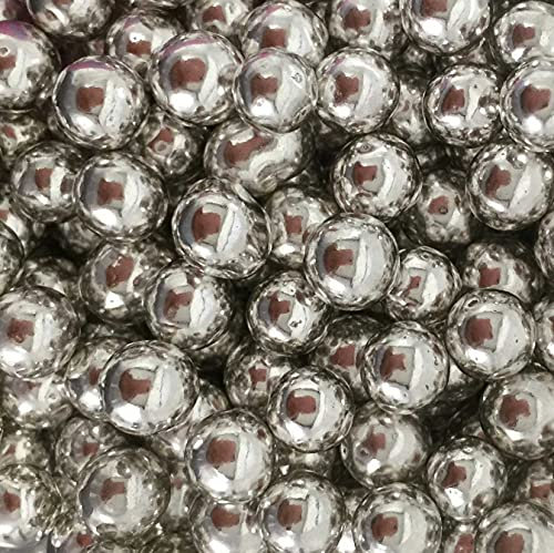 A Pinch Of - Pearls - High Shine 6mm Silver Cake Topper Sprinkles - 30g Edible Shimmer Ball Cupcake Decorations - For Weddings, Christenings & Christmas Parties