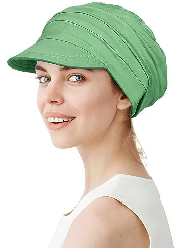 Alnorm Bambus Chemo Cap für Frauen für Herbst Avocado Grün