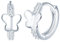 Yumilok Schmetterling Ohrringe Zirkonia Creolen Damen Ohrringe aus 925 Sterlingsilber Damen Ohrstecker für Frauen Mädchen