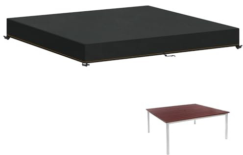 HEIMUNI Tischplatte Abdeckung Wasserdicht 160x130x15cm Gartentisch Abdeckung für Tischplatte Schutzhülle für Tischplatte Abdeckplane Gartentischhülle Schutzhülle für Gartentisch, Rechteckig