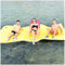 Llchaensc Wasserhängematte, Wasserliege, Schwimmmatte Schwimmfloß, Schwimmender Teppich, Schwimmende Wasser Bett Schwimminsel,Orange,170X55X3.3cm