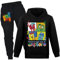 Jicahond Kids Number Printing Boys Girls Cartoon Hoodie and Joggers 2pcs Set (BlackA,5-6Y,5 Years,6 Years)