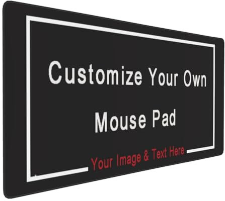 Sangkoo Personalisiert Gaming-Mauspad mit Foto Schreibtischunterlage große Mausmatte Tischunterlage Large Size mit genähten Kanten für Laptop Gaming 50cm * 100 cm