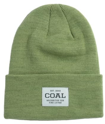 Coal Herren-Beanie-Mütze The Uniform, Feinstrick, Arbeitskleidung, mit Bündchen, Salbei, Einheitsgr��e