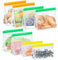 8 Stück Wiederverwendbare Aufbewahrungsbeutel, BPA-frei PEVA Frischhaltebeutel mit Reißverschluss, Stehendes Boden-Design, Spülmaschinenfest, für Obst, Gemüse, Fleisch & Snacks (3 Größen)‌