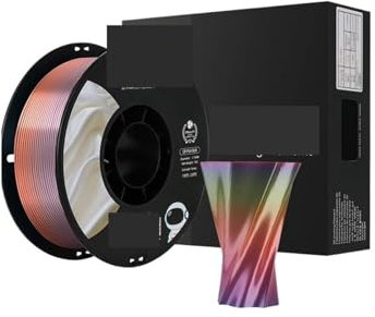 3D-Scan-Marker Seiden-PLA-Filament, 1,75 mm, 3D-Drucker-Filament, keine Verwicklung, starke Bindung, Überhangleistung for FDM- und FFF-3D-Drucker Diffuse Reflexionsmarker für 3D-Scanner(Colorful)