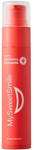 MySweetSmile Fluoride-Free Flavoured Toothpaste (60 g (Pack of 1), Strawberry)