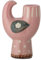 Bloomingville Trudy Kerzenhalter, Rose, Steingut, L9xH12,5xB6 cm