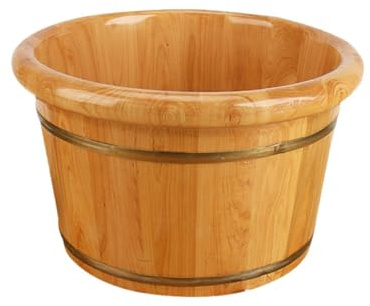 Generic Holz Fußbad mit Massagefunktion für Pediküre Und Entspannung, 30cmx36cm