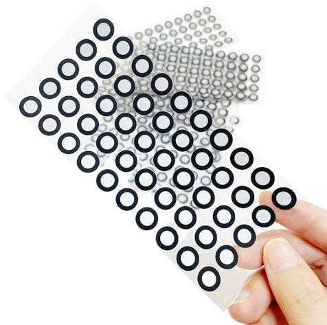 COZERI 3D Scan Marker,3D Scan Spray, 500 Stk 10 Blatt professionelles,6mm Reflektierende Folie,Referenzpunktmarkierungen 3D-Scan Marker für 3D-Drucker, Präzise Tracking-Punkte, Zielpunkte für Optisch