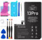 EFaith Batterie pour iPhone 13 Pro 5590mAh Batterie de Remplacement Haute capacité 0 Cycle avec Kits d'outils de réparation Professionnels et adhésif pour modèleA2636 A2638 A2639 A2640 A2483