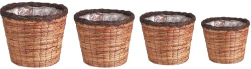 AUBRY GASPARD Cache-Pots Ronds en Jacinthe (Lot de 4)