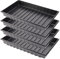 Garronda Confezione da 4 Vassoi Semenzaio Germinazione Vassoio di Coltivazione Vassoio per Piante Serra Piastra di Coltivazione Vassoio di Coltivazione Vassoio di Germinazione GD-0065 (53x32 cm; Nero)