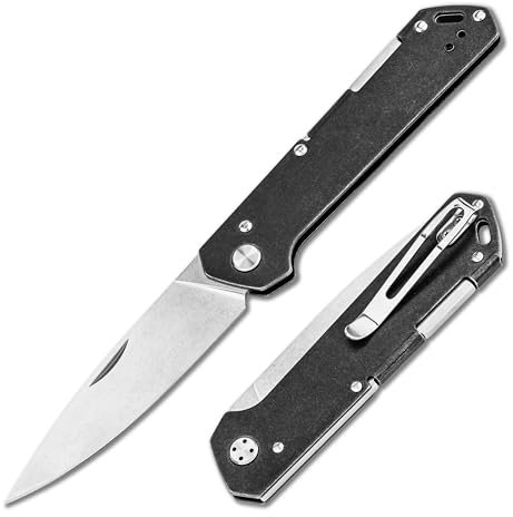 Böker SOLINGEN® Kihon Bifold 42a Klappmesser – Backlock Zweihand Messer mit Clip – EDC Taschenmesser mit 8,1 cm Droppoint MagnaCut Klinge – flaches Vollmetal Taschenmesser – Made in Germany