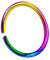 Piercingfaktor Universal Continuous Piercing biegbarer Fake Hoop Ring Septum Tragus Helix Ohr Nase Lippe Nasenring Nasenpiercing Rainbow 0.8mm x 10mm