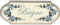 Domus Artis Targa per Porta Shabby Chic Country Misura CM. 8X21 Spessore MM. 11 Decoro Bagno Azzurro
