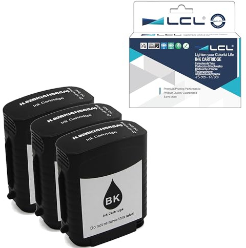 LCL Ink Cartridge 82 CH565A (3-pack Black) Replacement for HP | Designjet 510 series HP Designjet 111 Printer series