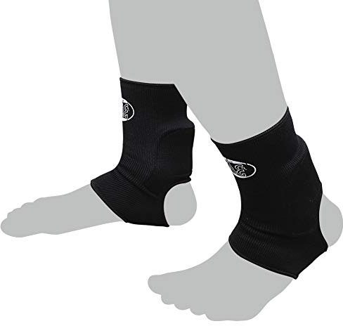 Bay 2x Achillessehnenschutz SCHWARZ (XS Kinder) elastisch Fußbandagen Polster gepolstert