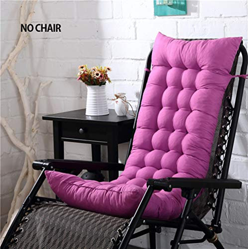 Coussins de chaise longue Yuly doux avec sangle antidérapante pour jardin, patio, chaise longue, chaise longue, chaise longue, lit pour voyage, intérieur ou extérieur 125*50*10cm rose