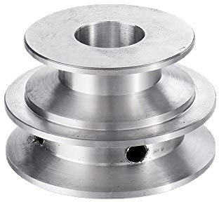 TuToy Aluminiumlegierung 40 \U0026 50Mm Doppelnut Riemenscheibe 8-20Mm V-Förmiges Riemenscheibenrad Mit Fester Bohrung Für 10Mm Riemen - 12Mm