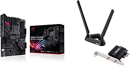 ASUS ROG STRIX B550-F GAMING Scheda madre Gaming AMD B550 ATX, PCIe 4.0 + PCE-AX58BT Adattatore Wi-Fi 6 AX3000, Dual-Band, Bluetooth 5.0, OFDMA
