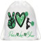 WZMPA Cheerleader Kordelzug Rucksack Cheerleading Mädchen Geschenk Peace Love Cheer Kordelzug Reisetasche Cheer Team Merchandise, Peace Cheer