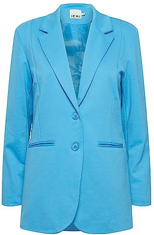 ICHI IHKATE SUS Oversize BL Damen Blazer Longblazer Jacke Long-Blazer mit Knöpfen Stretch und Reverskragen