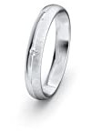 JC Trauringe Silber 925 Einzelring Ehering I Wedding Rings | Verlobungs-ring | Partnerring mit Gravur in edler Schatulle 1 Hochzeitsring Damenring mit einem Zirkonia Stein STL42
