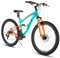 Hiland 26 Zoll Vollfederung Doppelfederung Fully Mountainbike 21 Gang MTB Fahrrad für Jungen und mädchen Fully Fahrrad für Damen Herren Jungendliche Orange/Blau