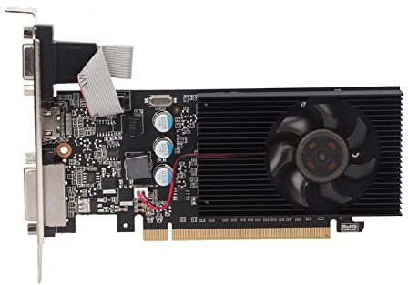 VBESTLIFE 2 GB DDR3 Grafikkarte, 64 Bit 810 MHz Speicherfrequenz 1000 MHz Kernfrequenz Desktop Mit HDMI-VGA-DVI-Schnittstelle, Gaming-Video