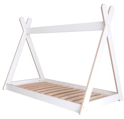 mumy easyTEEPEE | Indianer Tipi niedriges Montessori Bett mit Holzlatten 70x140 cm für Kinder | komplett in Italien hergestellt (nur Bett)