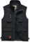 Yukirtiq Herren Outdoor Weste Freizeitweste Schnelltrocknend Angelweste Atmungsaktive Funktionsweste Werkzeugweste Fotografie Ärmellos Fischerjacke, Schwarz, L